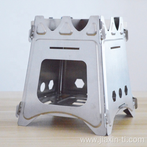 Portable Titanium Wood Burning Square Stove